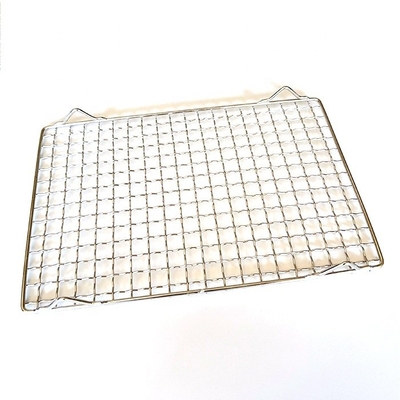 가루 스테인리스 스틸 BBQ 와이어 랙 최고 굽기 경험 직사각형 패널 너비 15-65cm