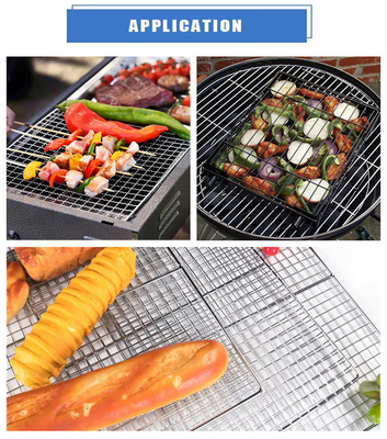 260 / 300mm 길이 바비큐 와이어 메시 및 BBQ 메시 스테인리스 스틸 그릴 그레이트와 요리 도구