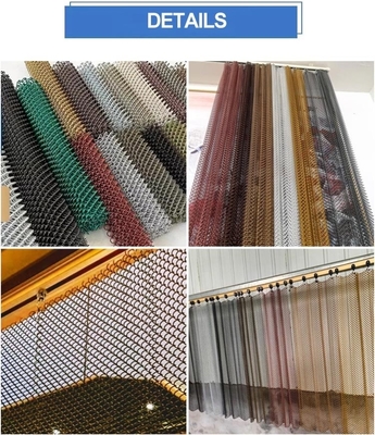 1.2mm 와이어 직경 장식용 금속 망막 인테리어 디자인 및 상업용 환경