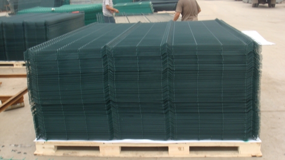 직접 녹색 PVC 코팅 3D 곡선 용접 철망 울타리 철 울타리 패널
